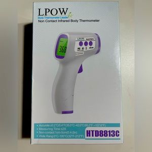 LPOW Digital 2 in 1 Dual Body and Surface Non Contact Infrared Thermometer.